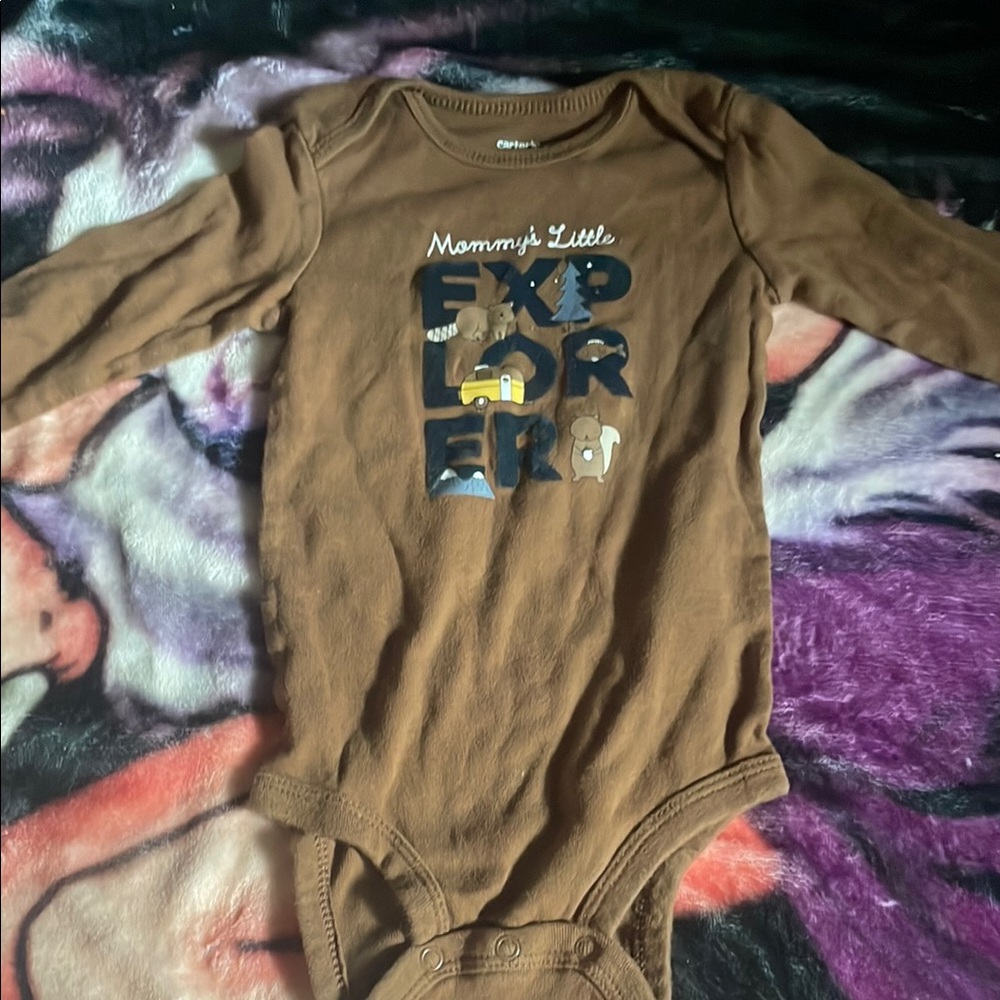 Carter's Brown Mommy's Little Explorer Bodysuit
